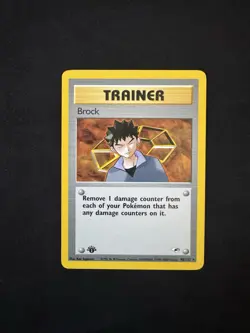 Pokemon Card Brock Gym Heroes 1st Edition Rare 98/132 Near Mint - Image 1