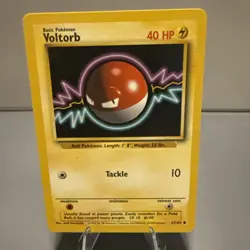 Pokemon TCG Voltorb Base Set, Unlimited Common Card 67/102 Vintage LP - Image 1
