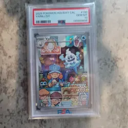 2025 POKEMON HOLIDAY CALENDAR #190 VANILLISH PSA 10 Snowflake Stamp - Image 1