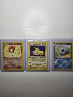 Pokemon 1ST EDITION Light Jolteon, Light Flareon, Light Vaporeon Neo Destiny Set - Image 3