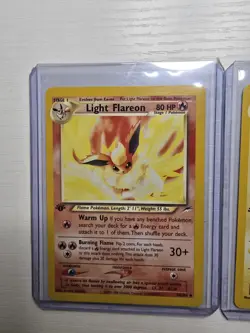 Pokemon 1ST EDITION Light Jolteon, Light Flareon, Light Vaporeon Neo Destiny Set - Image 4