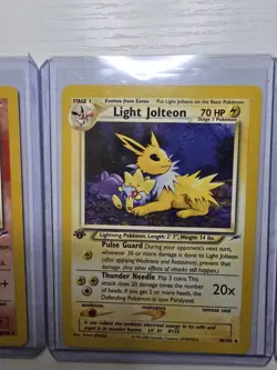 Pokemon 1ST EDITION Light Jolteon, Light Flareon, Light Vaporeon Neo Destiny Set - Image 5