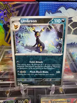 Umbreon 130/197 Reverse Holo Uncommon Pokemon TCG S&V Obsidian Flames - Image 1