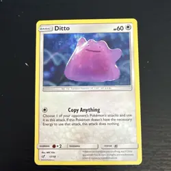 Ditto 17/18 Holo Rare Holo NM Pokemon Detective Pikachu - Image 1