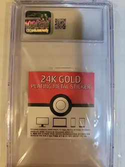 CGC 8.5 24k Gold Plated Meowth Pokemon Candy Stickers 2023 Korean - Image 2