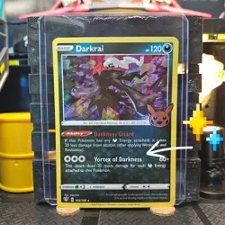 Darkrai Error Holo Bleed Trick or Trade Darkness Ablaze Pokemon TCG 105/189 Rare - Image 1