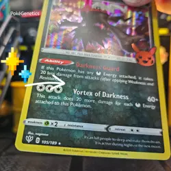 Darkrai Error Holo Bleed Trick or Trade Darkness Ablaze Pokemon TCG 105/189 Rare - Image 3