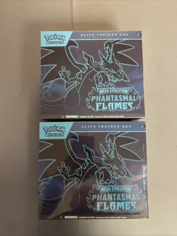 Pokemon TCG Phantasmal Flames Sealed ETB Elite Trainer Box Lot Of 2 Brand New - Image 1