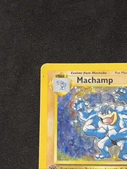 Machamp 1st Edition Holo Foil 1999 Nintendo Pokemon Base Set Card #8/102 TCG - Image 2