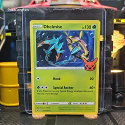 Dhelmise Trick or Trade Vivid Voltage Pokemon TCG 019/185 Sword Shield Uncommon - Image 1