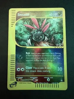Sneasel 110/147 Aquapolis Reverse Holo Pokemon TCG E Reader WOTC NM - Image 1
