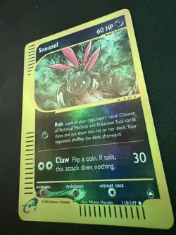 Sneasel 110/147 Aquapolis Reverse Holo Pokemon TCG E Reader WOTC NM - Image 3