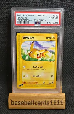 Pokemon Pikachu 016/128 Expedition 1st Ed 2001 Japanese PSA 10 P1 - Image 1