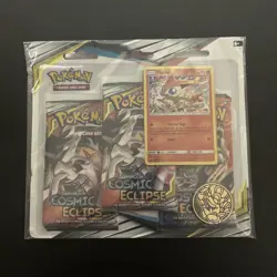 Pokemon TCG: Sun & Moon Cosmic Eclipse 3 Pack Blister Victini Promo New Sealed - Image 1