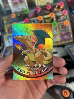 Topps Pokemon Series 1 Rainbow Foil #6 Charizard NM First Print! - Image 1