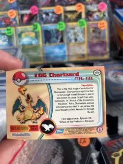 Topps Pokemon Series 1 Rainbow Foil #6 Charizard NM First Print! - Image 2
