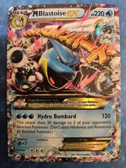 Pokemon M Blastoise EX 30/146 XY Base Set Extended Art Ultra Rare Holo (HP) - Image 1