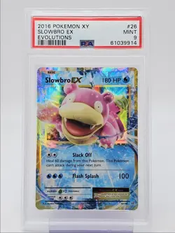 SLOWBRO EX 2016 POKEMON XY EVOLUTIONS RARE Q 26/108 PSA 9 Q0004 - Image 1