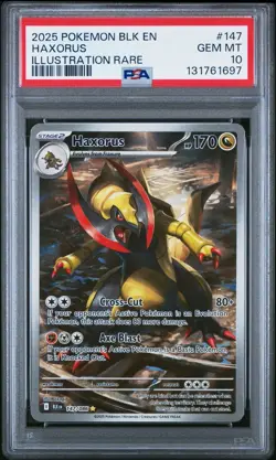 2025 Pokemon Black Bolt - HAXORUS - 147/086 Illustration Rare PSA 10 LOW POP! - Image 1