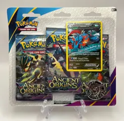 (402977) Pokemon XY Ancient Origins Booster 3-Pack Blister - Factory Sealed - Image 1