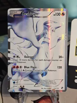 Reshiram 113/114 Full Art Black and White Holo Pokemon MP - Image 1