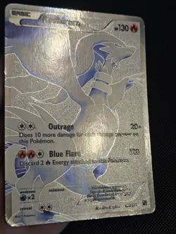 Reshiram 113/114 Full Art Black and White Holo Pokemon MP - Image 4