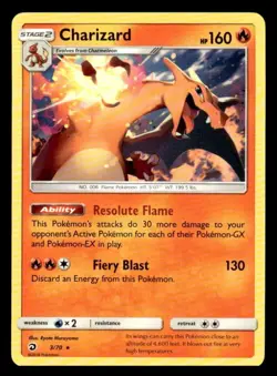 2018 Pokemon Sun & Moon Charizard Let's Play Eevee #3 JX3405 NM - Image 1