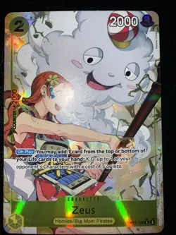 Zeus (Alternate Art) OP11-106 A Fist of Divine Speed Foil - Image 1