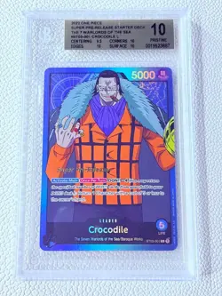 2022 One Piece CROCODILE BGS 10 L SUPER PRE-RELEASE WARLORDS SEA ST03-001 - Image 1