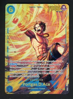 One Piece English OP12-119 Secret Rare Portgas D. Ace - Image 1