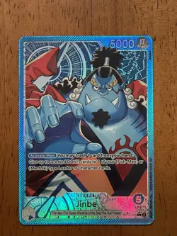 One Piece Op-14 The Azure Sea's Seven Jinbe Alternate Art Leader English - Image 3