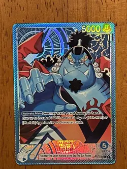 One Piece Op-14 The Azure Sea's Seven Jinbe Alternate Art Leader English - Image 4