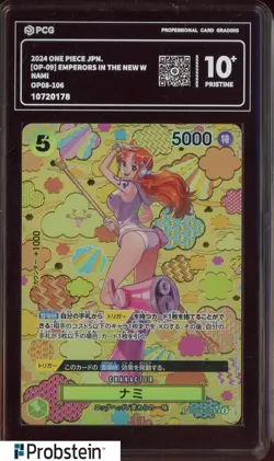 2024 One Piece Japanese Emperors In The New World OP08-106 Nami PCG 10 PRISTINE - Image 1
