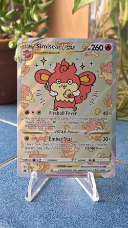 Pokemon TCG Simisear VSTAR Galarian Gallery GG37/GG70 Near Mint Condition - Image 1