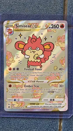 Pokemon TCG Simisear VSTAR Galarian Gallery GG37/GG70 Near Mint Condition - Image 2
