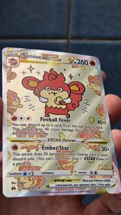 Pokemon TCG Simisear VSTAR Galarian Gallery GG37/GG70 Near Mint Condition - Image 3