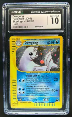 2003 Pokemon Skyridge Dewgong Holo #H6/H32 CGC 10 - Image 1