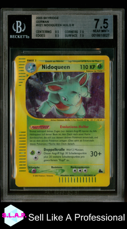 NIDOQUEEN POKEMON H21 2003 SKYRIDGE HOLO GERMAN BGS 7.5 - Image 1