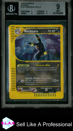 UMBREON HOLO R 2003 POKEMON-E SKYRIDGE GERMAN H30 BGS 9.0 - Image 1