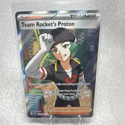 Pokemon Team Rocket's Proton Full Art Holo Ultra Rare 227/182 SV10 Trainer Card - Image 1