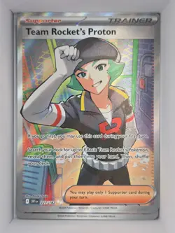 Pokemon TCG Team Rocket's Proton 227/182 Destined Rivals Full Art Holo Near Mint - Image 1