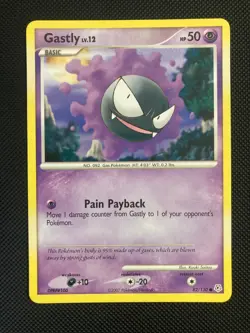 Pokemon TCG Gastly 82/130 Diamond & Pearl Common Card (LP) - Image 1