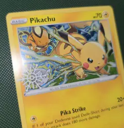 FART WHOLE SWIRL 🌀💫 Pikachu 049/195 Cosmos Holo Snowflake Stamped Pokemon Card - Image 2
