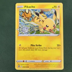 FART WHOLE SWIRL 🌀💫 Pikachu 049/195 Cosmos Holo Snowflake Stamped Pokemon Card - Image 3