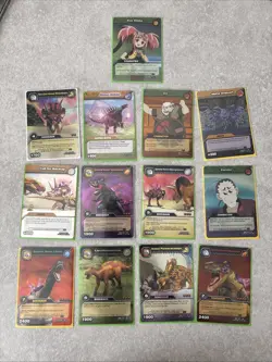 DKDS Dinosaur King Trading Card Foil Holo Bundle - 2009 Rare, Mixed Lot x13 card - Image 1