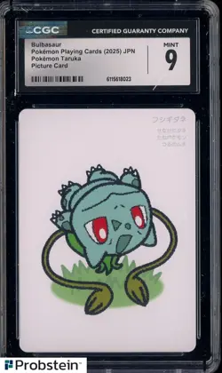 2025 Pokemon Playing Cards JPN Picture Card Taruka Bulbasaur CGC 9 MINT - Image 1