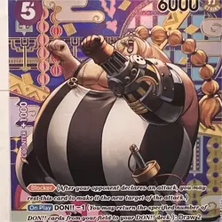 Bandai One Piece Card Game Queen ST04-005 SP Foil 6000 Power Cost 5 - Image 1