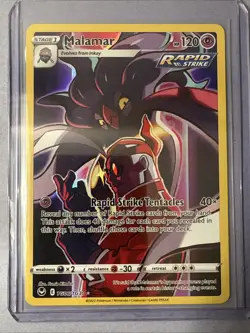 Malamar AR 2023 Pokemon Silver Tempest Card TCG English TG06/TG30 Holo Art Rare - Image 1