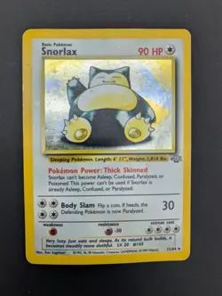 Pokemon TCG Snorlax Jungle Holo Rare Card 11/64 LP Condition - Image 4