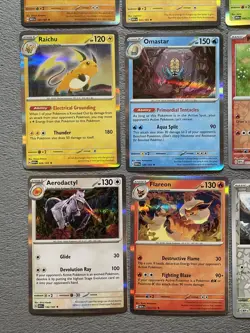 Pokemon Cards Lot 151 Reverse + Holo Rare Flareon Raichu Shinji Kanda Aerodactyl - Image 4